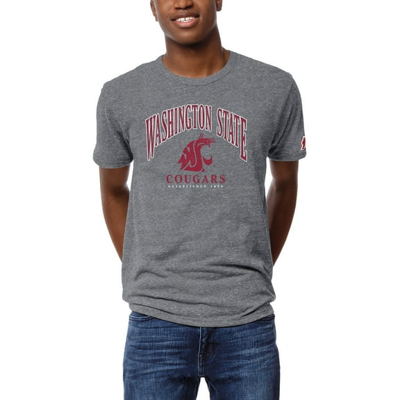 Men's League Collegiate Wear Heather Gray Washington State Cougars Victory Falls Tri-Blend T-Shirt