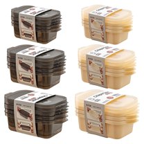 3-Piece Food Storage Container Set | Rectangular BPA-Free Food Keepers | Microwave & Freezer Safe | Leakproof Lids | 600ml | Kitchen Organization