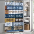 thumbnail image 3 of Funny Family Rules Educational Fabric Shower Curtain Rustic Wood Washable Shower Curtains for Bathroom, Waterproof Bath Curtain with Hooks Home Decor 72x72in, 3 of 8