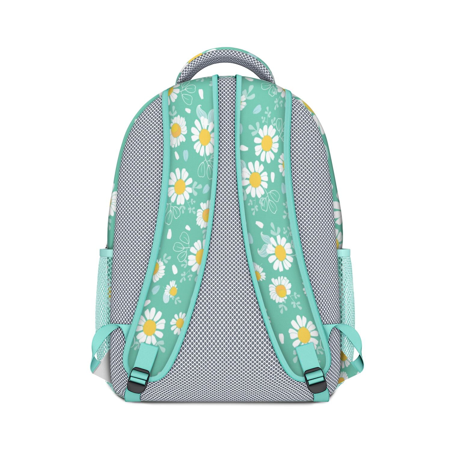 Spring Floral Daisy Backpack - Vintage Boho Design & Breathable for All-Day Comfort