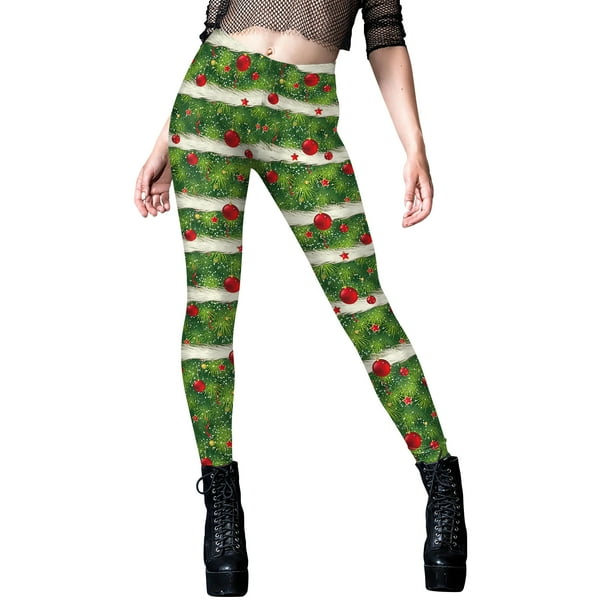 NADANBAO-Leggings con estampado de caramelo para mujer, pantalones de copos de nieve de Feliz Navidad, pantalones elásticos de cintura media, medias sexys para entrenamiento físico