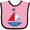 Pink and Black, variant on Inktastic Personalized Sailboat Boys or Girls Baby Bib