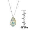 thumbnail image 4 of Austrian Crystal 16mm Teardrop Sterling Silver Necklace – 18 Inch -Aurora Borealis (AB), 4 of 6