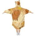 thumbnail image 2 of Wearable Blanket with Sleeves and Pocket Oversized Hooded Sweatshirt 3-14 YR Brown and Yellow Colors S, 2 of 7