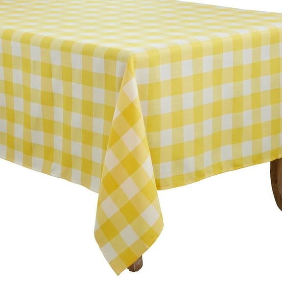 Fennco Styles Buffalo Plaid Collection Classic Checked Cotton Blend Table Linens, Varity Colors Table Cover for Banquets, Christmas, Special Events and Home Décor