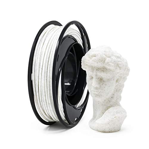 Gizmo Dorks Filament d'Imprimante 3D Marble PLA 3mm (2.85mm) 200g, Blanc