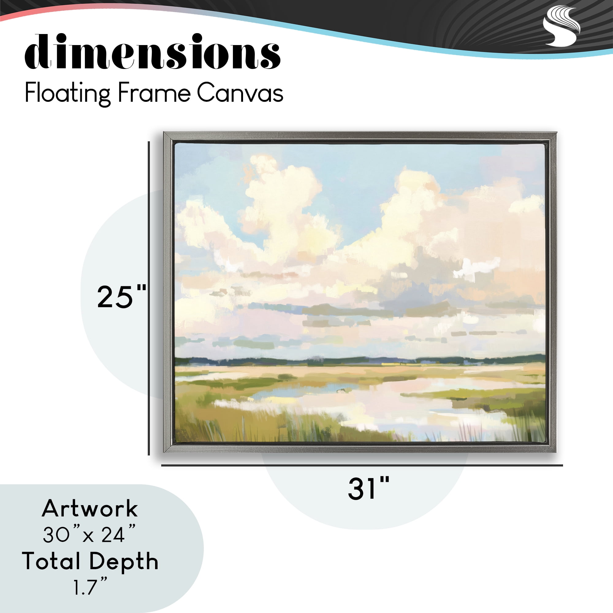 Stupell Industries Lowcountry Marsh at Dawn Gray Framed Floater Canvas Wall Art, design by LSR Design Studio