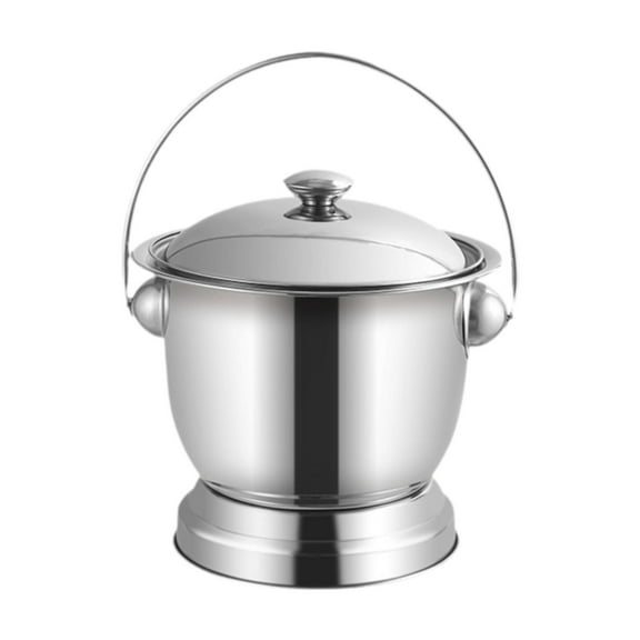 Stgfyxgs Urinal Night Urinal Jug Chamber Bucket with Lid Handle Portable Toilet Urinal Pot Bedpan Stainless Steel Spittoon for Women Men