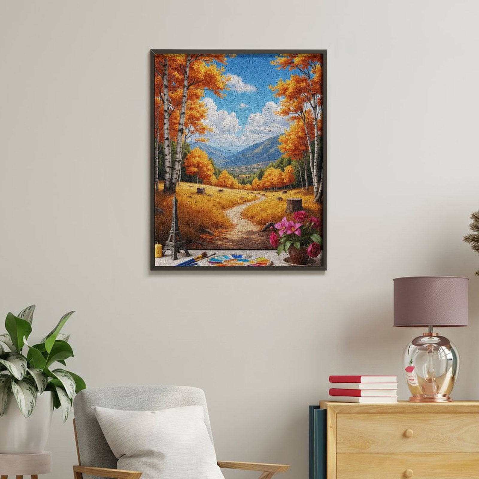 Paint By Numbers Kit for Adults Beginner - Autumn Landscape Painting Art Scene DIY Canvas Painting Kits for Adults, Frameless Paint By Number for Adults for Home Wall Decor 16x20 Inch