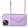 thumbnail image 2 of Nalacover Crossbody Wallet Case for iPhone 14 Plus RFID Blocking Card Slot Holder, Magnetic Flip Folio Purse Case, PU Leather Envelope Design Handbag Women Girls For iPhone 14 Plus, Purple, 2 of 10