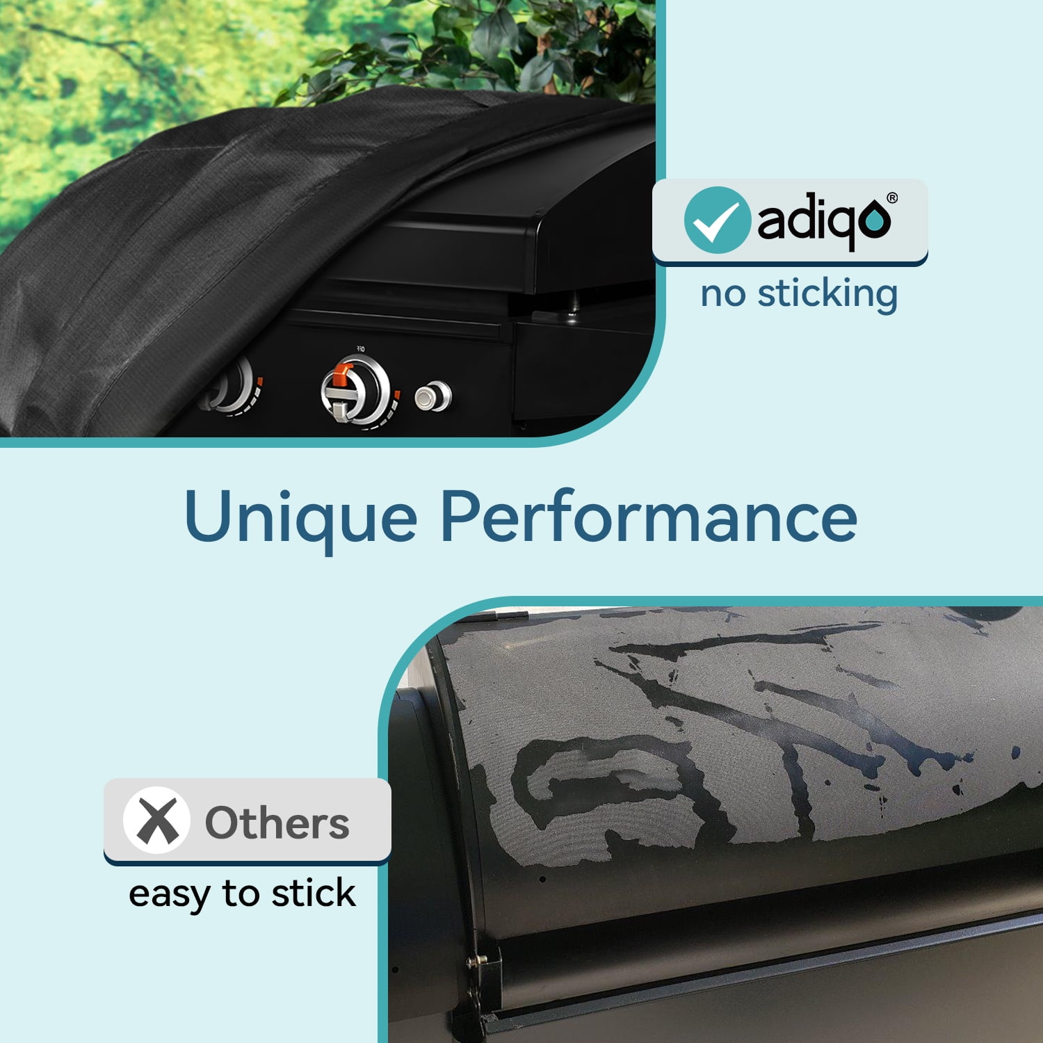 Adiqo 36 Inch Griddle Cover for Cooking Station with Hood, UV-Resistant Waterproof Outdoor Flat Top Grill Cover
