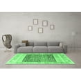 thumbnail image 3 of Ahgly Company Indoor Square Abstract Emerald Green Modern Area Rugs, 8' Square, 3 of 4