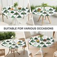 thumbnail image 7 of White Christmas Tree Pattern Round Fitted Tablecloth with Elastic Edge,Dining Table Cover Waterproof,Outdoor Round Tablecloth for Camping,Dining,Indoor and Outdoor, 7 of 7