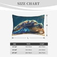 thumbnail image 4 of Zufioo Sunshine Underwater Sand Turtle Print Double-sided Plush Pillow Cover,Decorative Pillow Protector without Pillow Core, Suitable for Sofa, Bedroom, Car-20"x30", 4 of 6