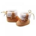 thumbnail image 2 of Winter Boy Girl Cotton Bowknot Snow Boots With Bow Tie Mid-tube Boots Infant Anti-slip Toddler Shoes, 2 of 3