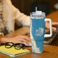 thumbnail image 6 of Pofeuu Clear Sky Blue Cat Print 40oz Ice Bully With Handle And Straw Stainless Steel Vacuum Insulated Cup And 2 In 1 Straw Lid, 6 of 8
