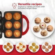 Holstein Housewares Non-Stick Cupcake Maker, Red - Makes 6 Full Size Cupcakes, Muffins, Cinnamon Buns - Birthdays, Holidays, and More, 800W