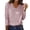 Pink, variant on Sequin Tops for Women Sparkly 3/4 Sleeve V Neck Shiny Shirts Fashion Glitter Tunic Party Night Going Out Tops