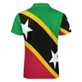 thumbnail image 5 of Flag of Saint Kitts And Nevis Men Zipper T-shirt Summer Casual Short Sleeve T-shirt Top, 5 of 7