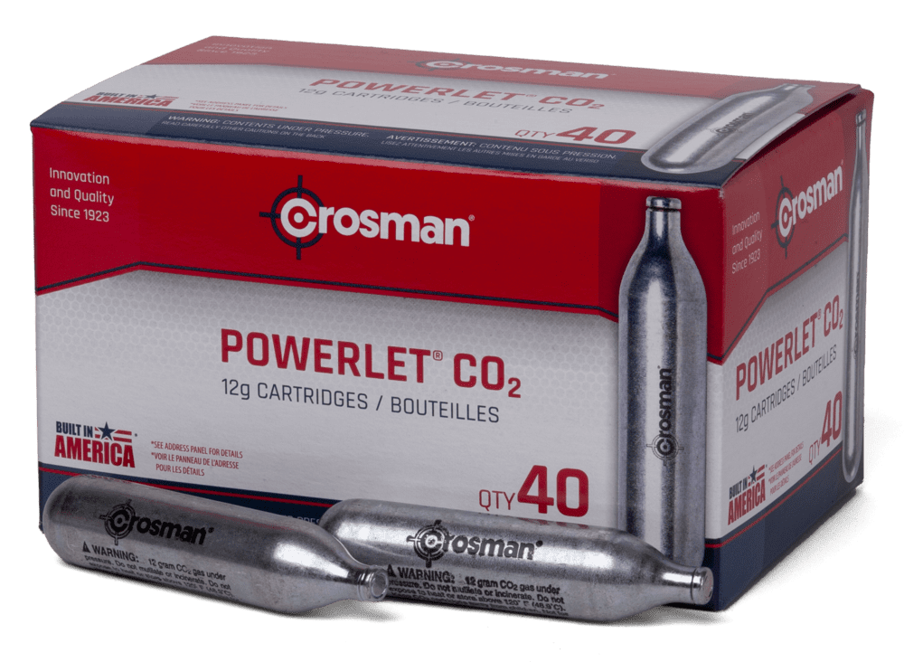 CO2 Cartridges Crosman 12g Powerlet Standard Package 15 Count Airsoft Airgun Top 