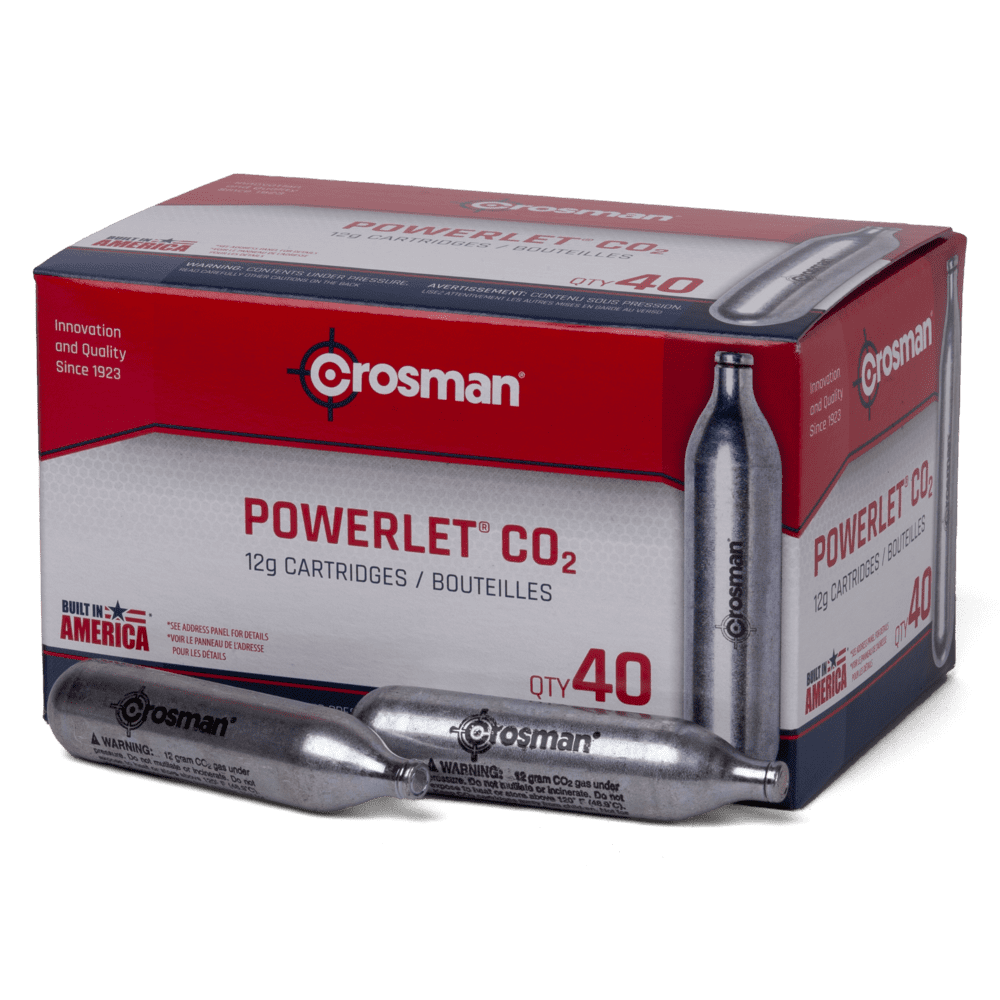 Crosman 12Gram CO2 Powerlet for Air Rifles, Pistols & Paint Ball (40