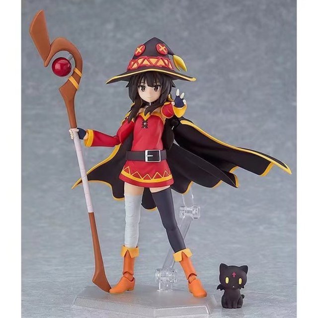 Anime Figma 407 Kono Subarashii Sekai Konosuba Megumin God's Blessing Megumin 725 Action Figure Model Toy Doll Birthday Gift heqiyong LED