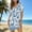 Blue, variant on HOMBOM Dresses for Women Mini Spring Blue Floral Print Short Sleeve Young Womans Sundress Beach