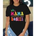thumbnail image 3 of Camiseta de manga corta y cuello redondo para mujer con estampado de La Mama Mas Bonita para uso casual en primavera y verano Color Negro Talla Grande Marca Emil SaEs, 3 of 4