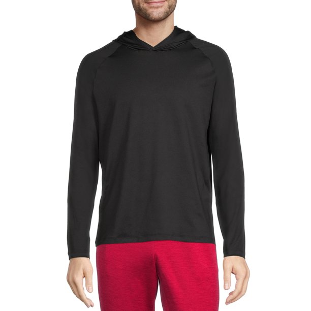 Men's and Big Men's Long Sleeve Hoodie Rash Guard, up to Size