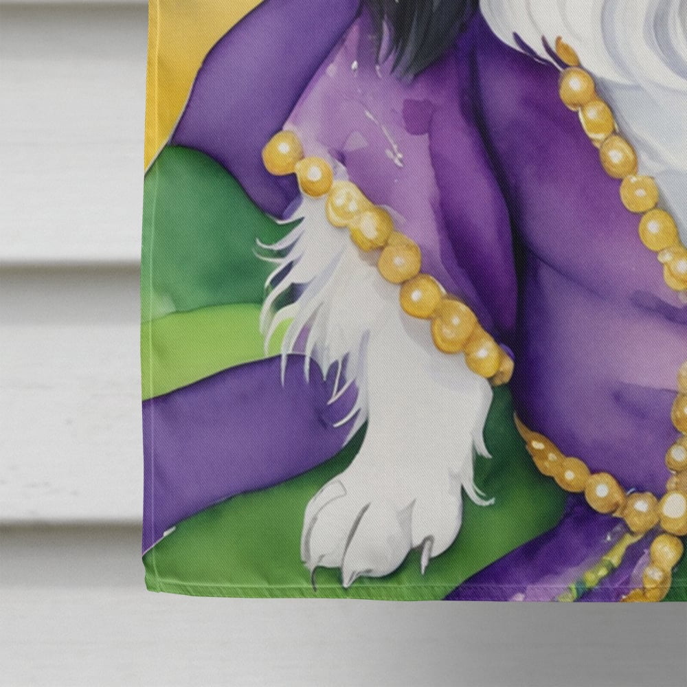 Japanese Chin King of Mardi Gras House Flag 28 in x 40 in