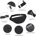 thumbnail image 5 of Riñonera para hombres y mujeres, riñonera unisex con conector para auriculares y 4 bolsillos con cremallera, cinturón ajustable para entrenamiento al aire libre, senderismo, 5 of 5