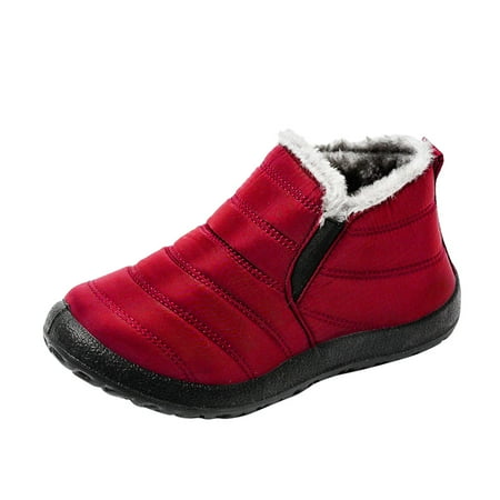 

Pianpianzi Comfortable Long Boots for Women Womens Winter Boots Non Slip Womens Soft Snow Boots Snow Short Boots Women Flat Couple Water Warm Winter Men Velvet Women s Boots