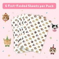 thumbnail image 5 of Cat Birthday Wrapping Paper - 6 Sheets 19.7” x 27.5” White Cat Gift Wrapping Paper for Kids Birthday Party Gift Packing Supply Funny Cute Theme Decor Favor, 5 of 14