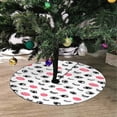 thumbnail image 2 of FMSHPON Eye Pink Lips Xmas Christmas Tree Skirt Stand Mat for Holiday Party Decoration Indoor Outdoor 36 inches, 2 of 3