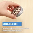 thumbnail image 2 of 16Pcs Regular Mouth Can Jar Lid Rust Proof Daisy Cut with Straw, 2 of 5