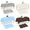 Beige Light Blue Coffee Cow Print-12, variant on Gradient Blue 12 Pack Disposable Plastic Rectangle Tablecloths 54x108 Inch