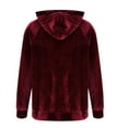 thumbnail image 5 of Velvet-Hoodies for Men with Pockets and Zipper Mock Neck Pullover Sweatshirts Mens Trendy Solid Color Long Sleeve Loose Athletic Workout Hoodie Tops, 5 of 6