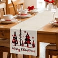 thumbnail image 6 of Christmas Tree Table Runner 36 Inches, Xmas Red Buffalo Plaid Snowflakes Vintage Bed Runner Dresser Scarves Tabletop for Indoor Outdoor Parties/Ceremony/Banquet, 13"x 36", 6 of 8