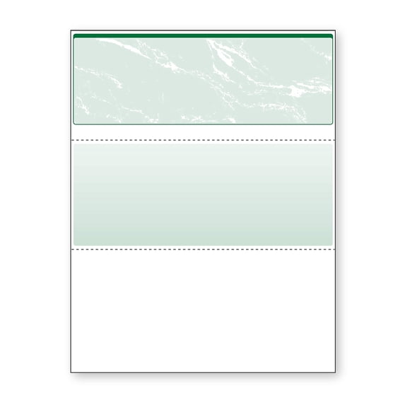 DocuGard Chèque Marbré Vert, 8.5 x 11 Pouces, 24 lb, 500 Feuilles, 1 Chèque par Feuille (04502)