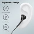 thumbnail image 4 of Auriculares HNEE con cable y micrófono, 5 paquetes para iPhone y Android, 4 of 7