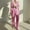 #4Pink, variant on Womens Sets 2 Piece Blazer Set Collarless Wide Leg Pant Casual Business Outfit
