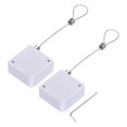 thumbnail image 1 of Unique Bargains Retractable Cable Lock with Double-Sided Adhesive Remote Lock 600g 2Set White, 1 of 6