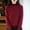 03 Wine, variant on YueHuiYing Women's Fashion Casual Solid Color Semi-turtle Neck Loose Winter Knitted Sweater Pullover Top