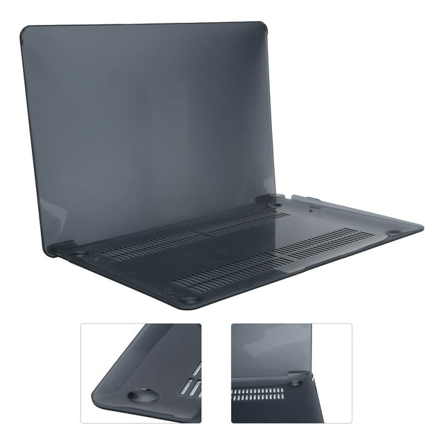 Laptop Protective Shell, Laptops Bottom Film Waterproof Frosted Texture Heat Dissipation Standard Size With Vent Holes For OS X Pro Air 13in Black