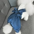 thumbnail image 4 of Fiudx Pantalones de Primavera para Perros, Parte Superior de Suéter de Punto Suave, Ajuste Elástico Cómodo, Diseño Floral, Elegante Lazo Decorativo, Cintura Plisada, Tejido de Algodón, Tallas Xs-Xl,, 4 of 6