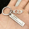thumbnail image 5 of ddioayh Stainless Steel Handcuff Keychain for Dad Daughter Gift with Inspirational Message, 5 of 9