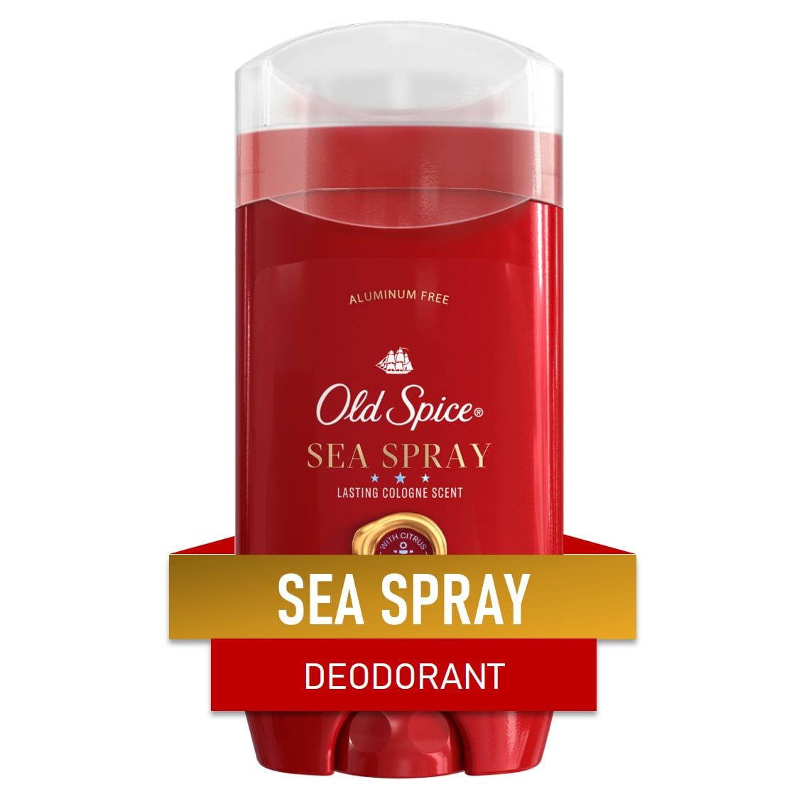 Old Spice Men's Deodorant Aluminum Free Sea Spray Lasting Cologne Scent, 3.0oz