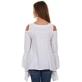 thumbnail image 2 of Scully Womens White 100% Cotton Hi/Lo Bib L/S Tunic S, 2 of 2