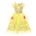 thumbnail image 3 of Kids Rapunzel Belle LED Light Up Costume Girl Halloween Princess Carnival Party Dress Cosplay Snow White&Aurora Birthday Clothes, 3 of 5