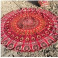 thumbnail image 4 of Toalla de playa redonda estampada, chal protector solar, bufanda cuadrada de verano, bufanda de los deseos, 4 of 6